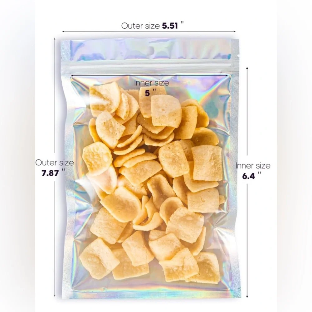 Holographic Re-Sealable Bags 5.5x7.8” 20ct 🌿🆕🌿 W/20ct Free Thank you stickers